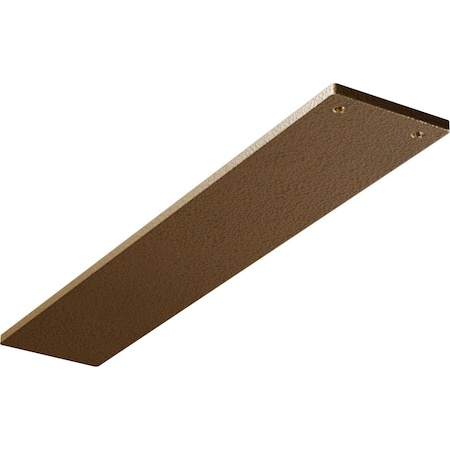 Ekena Millwork 3"W x 16"D Logan Hidden Support Steel Bracket w/ 12" Support Depth, Hammered Gold BKTM03X16LOHGO